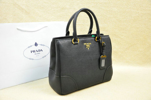 2014 Prada grainy calfskin tote bag BN2533 black
